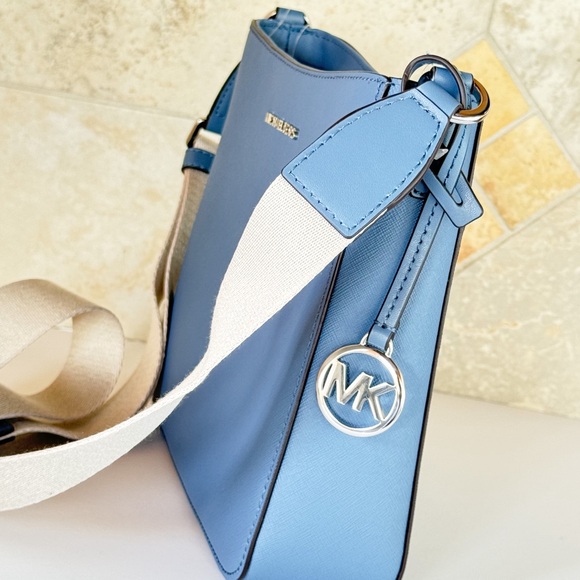 Michael Kors Jet Set Travel Small Shoulder Crossbody Bag Denim - Picture 14 of 16